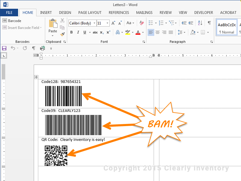 How to Print Barcodes with Excel and Word